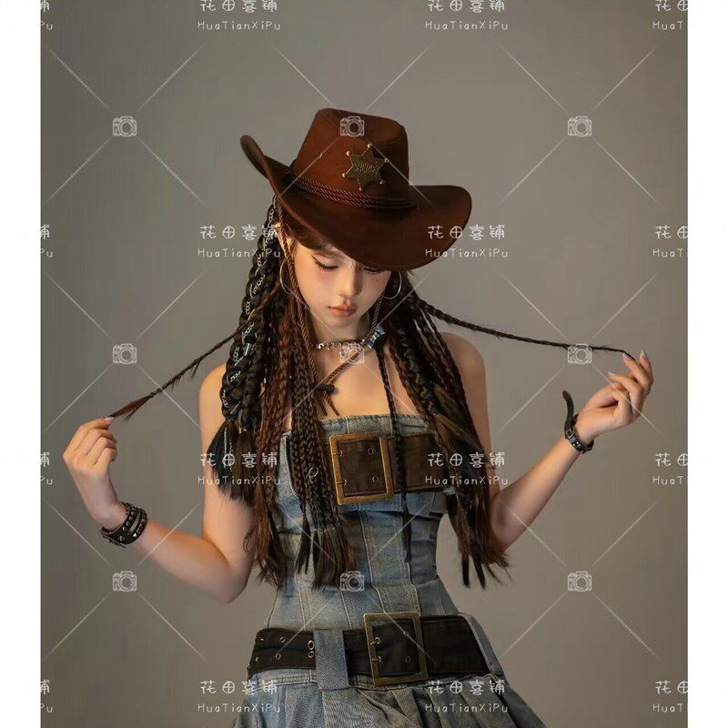 2026新款时尚辣妹西部牛仔个性少女性感写真照相馆服装舞台演出服