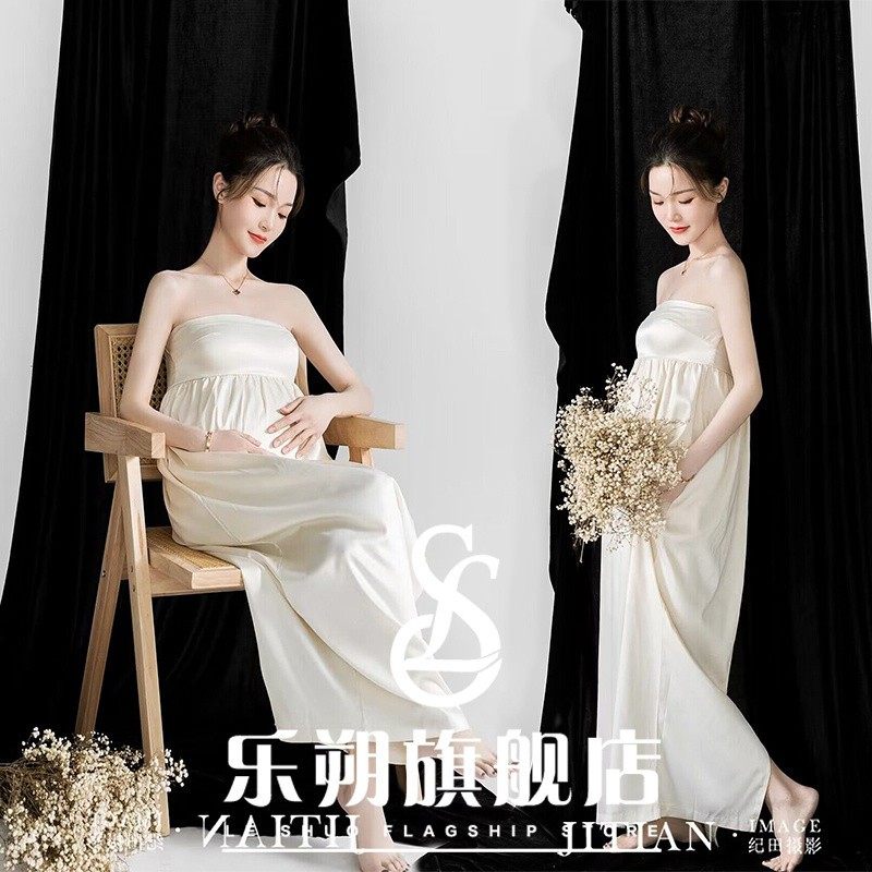 孕妇拍照服装23年新款影楼服饰孕妈咪抹胸裙温柔简约高级风写真服,男装,其他民族服装,淘宝优惠券,粉丝福利购,淘宝优惠卷