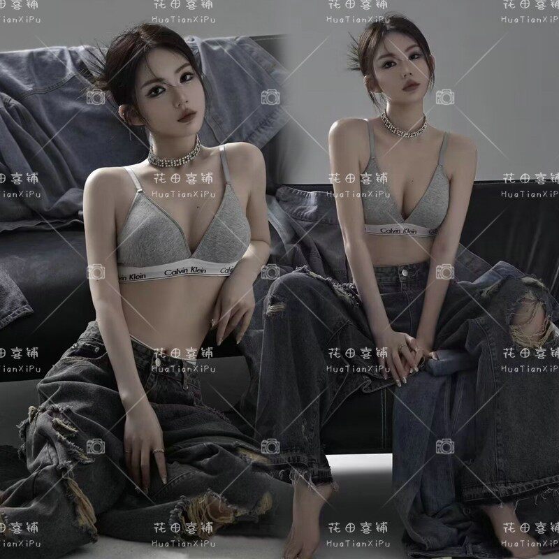 2025新款潮牌个性轻私房嘻哈牛仔性感纯欲风写真影楼主题拍摄服装