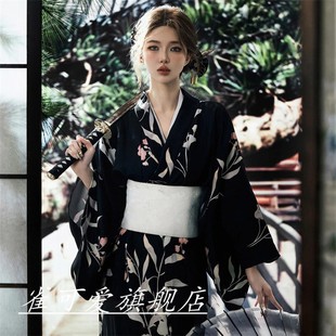 黑道千金日式复古夏季清新和服女正装传统改良文艺复古浴衣连衣裙