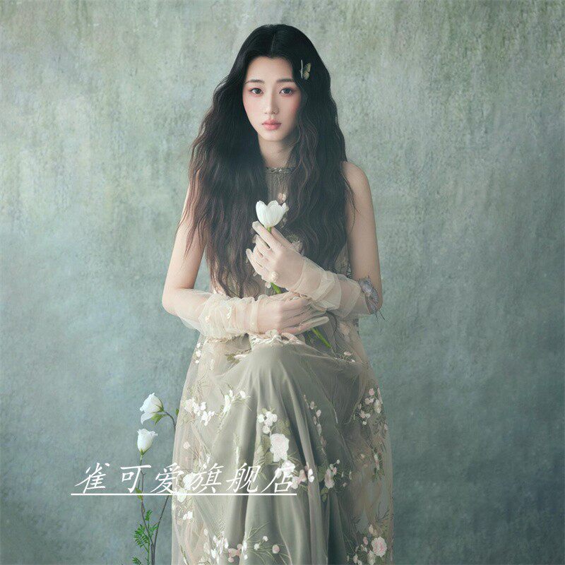 影楼主题夏季小清新氛围感清纯少女纯欲风个人肖像艺术照摄影服装