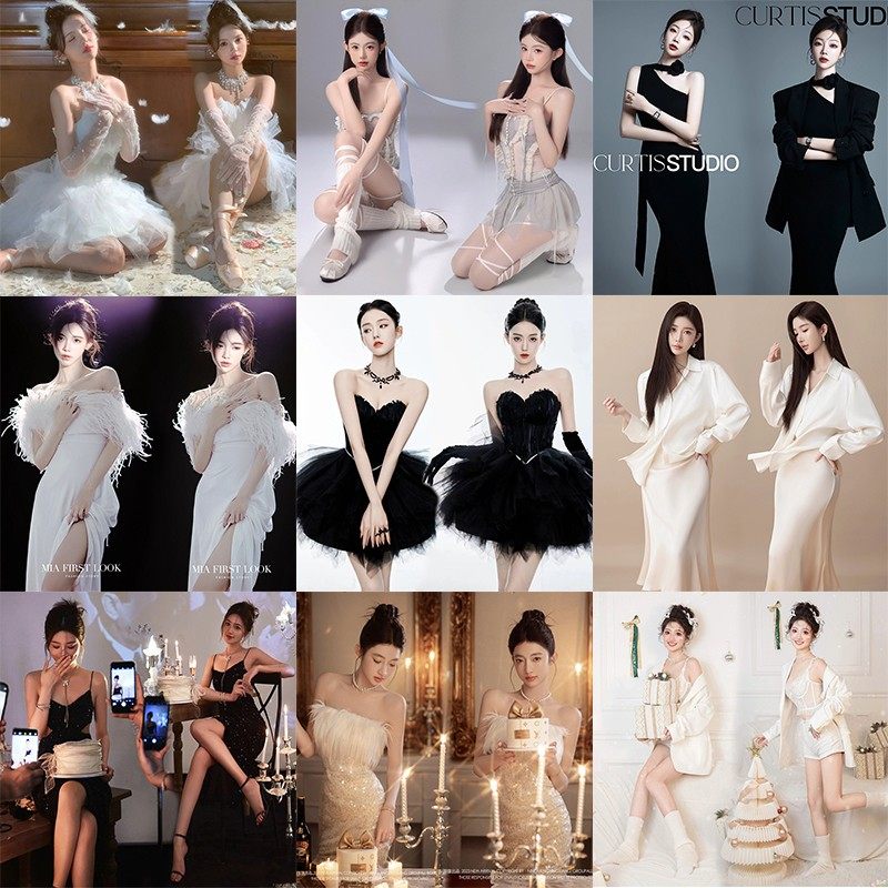 写真服装女新款夏季小清新日系唯美艺术照少女纯欲风影楼摄影主题