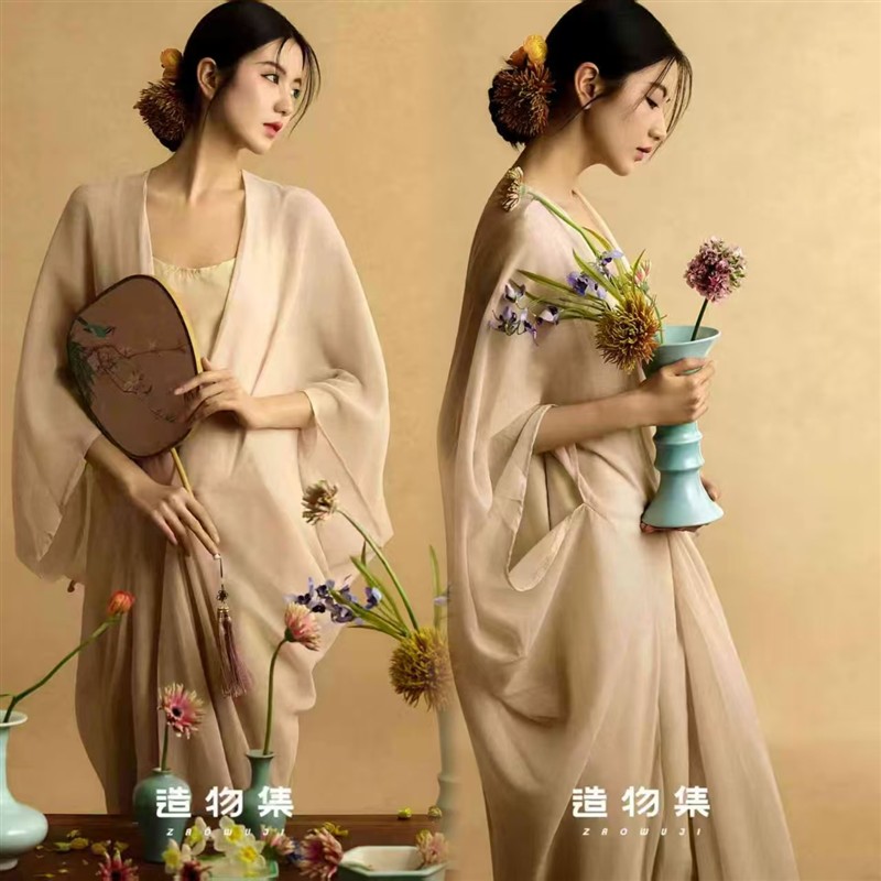 影楼新款新中式写真服装女清冷禅意国风连衣裙氛围感艺术照摄影服图片
