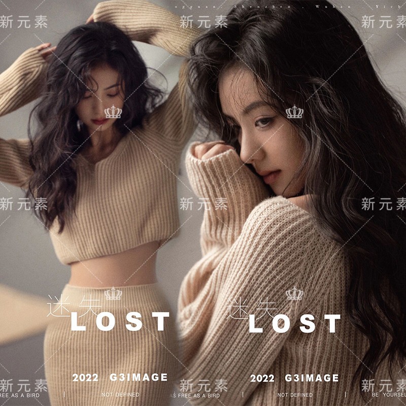 新款影楼个人形象照写真主题服氛围感情绪艺术照文艺个性摄影服装