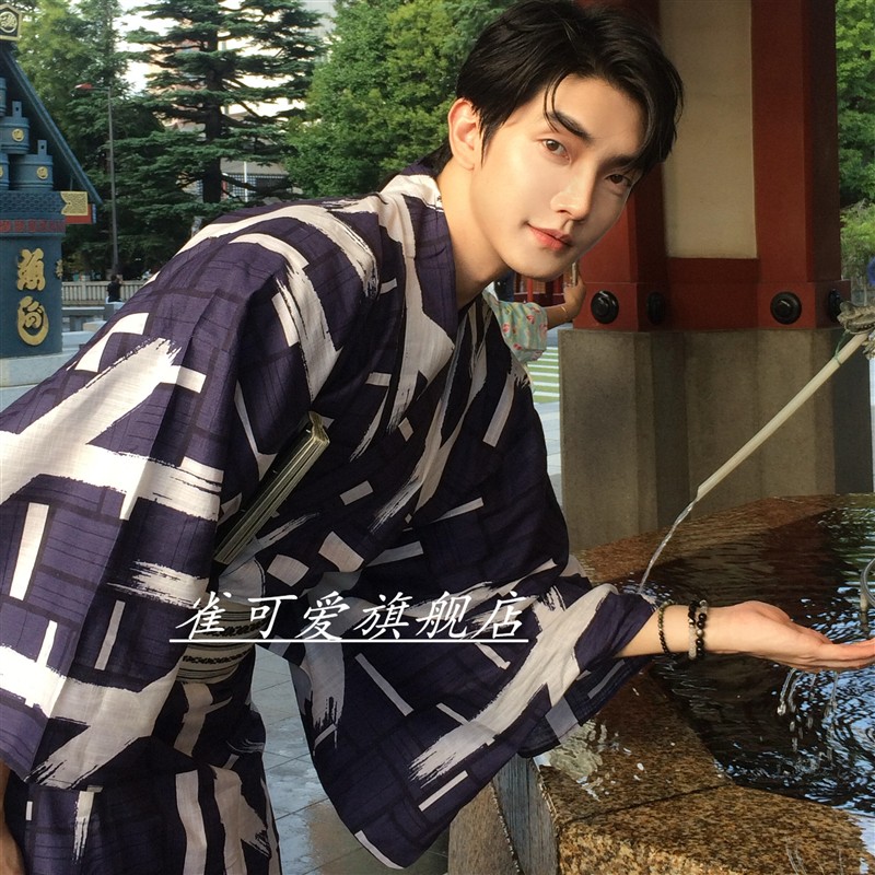 照相馆新款传统和服浴衣改良男装日系洋装写真摄影拍照服装