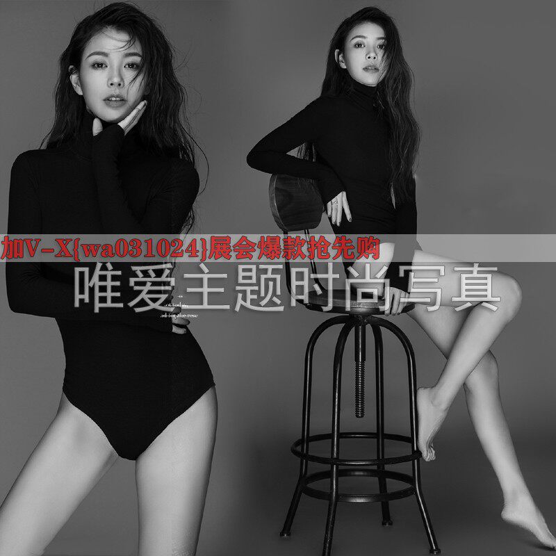 新款个性私房黑色艺术照时尚连体衣 DS舞台演出服  影楼写真主题