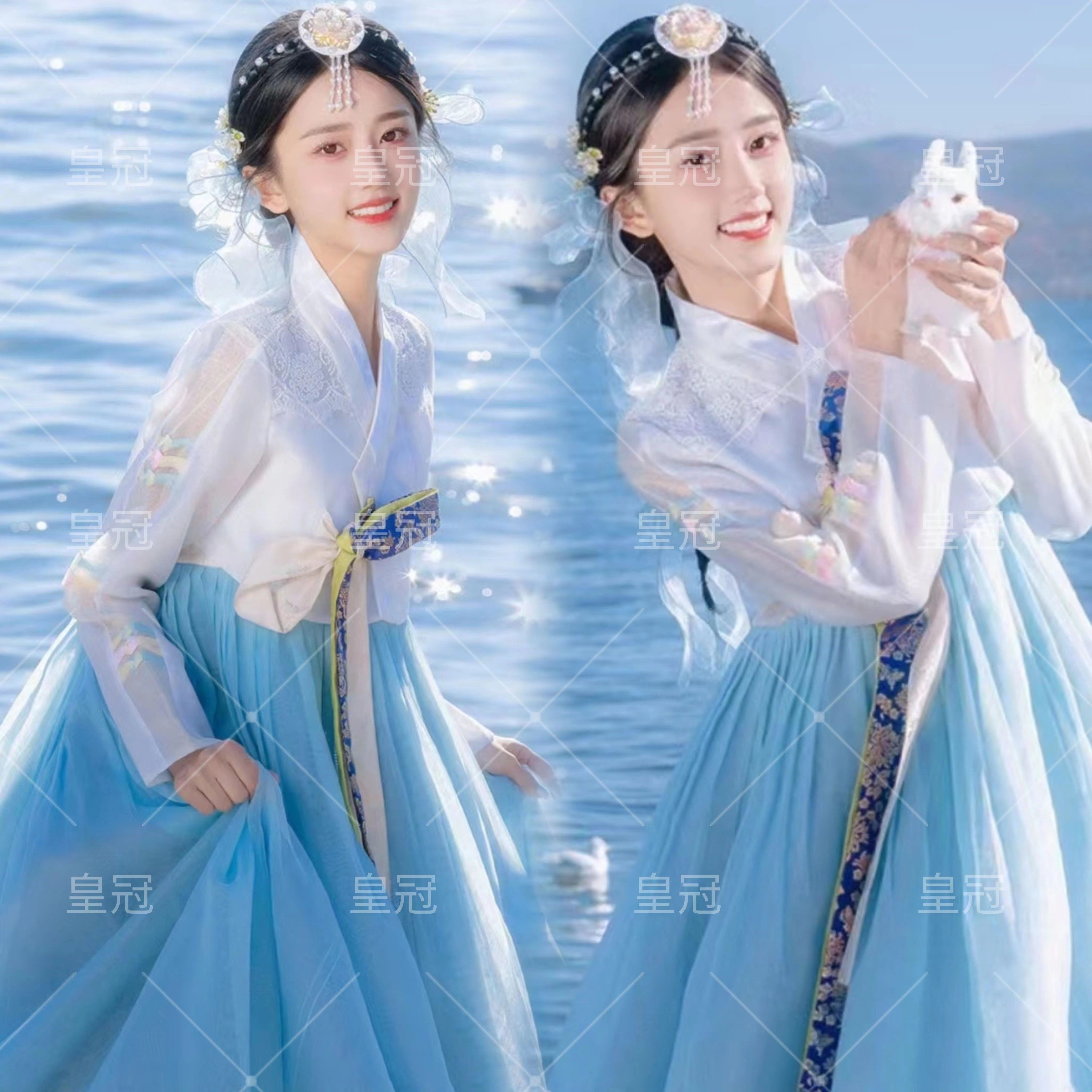 影楼主题外景旅拍网红打卡摄影韩服延吉公主朝鲜服宫廷写真艺术照