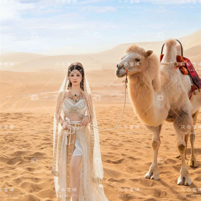 敦煌飞天服装旅拍写真服异域风情西域公主夏季敦煌大漠写真新款