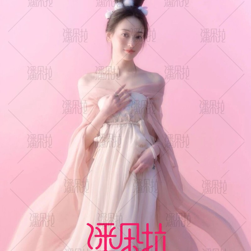 照相馆新款古装汉服玉兔仙女写真服装唯美复古少女私房艺术照摄影