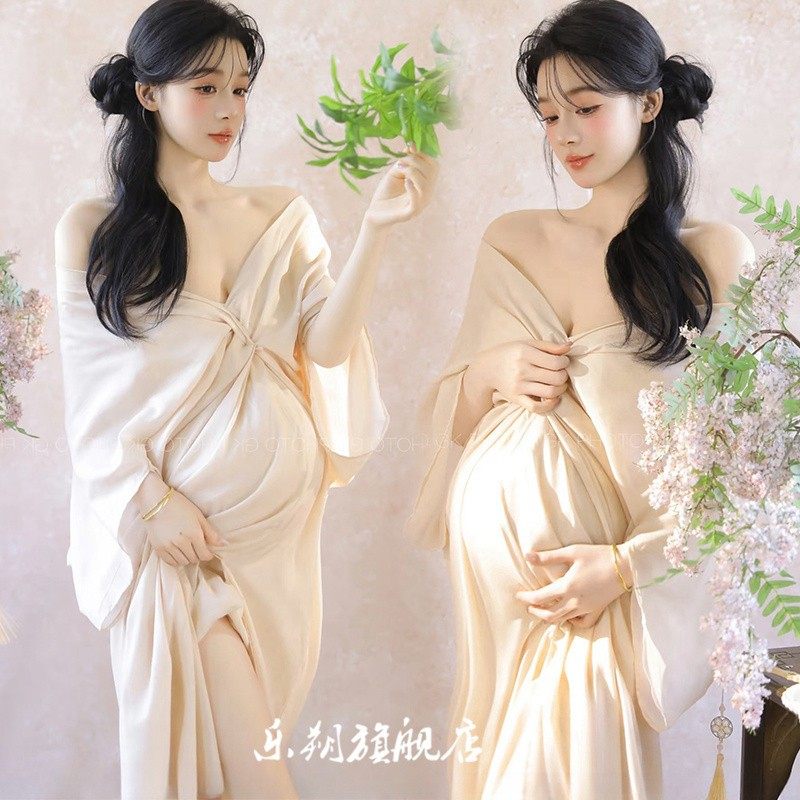 孕妇拍照服装影楼新款新中式连衣裙温柔风孕妈咪大肚照写真在家拍,男装,其他民族服装,淘宝优惠券,粉丝福利购,淘宝优惠卷