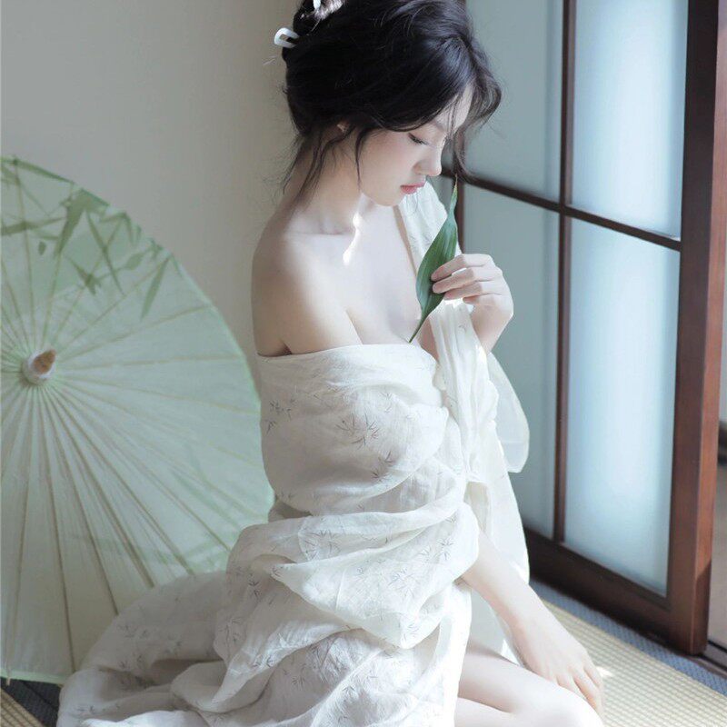 影楼主题个人写真服装新款法式复古少女慵懒蝙蝠衫艺术照摄影服装
