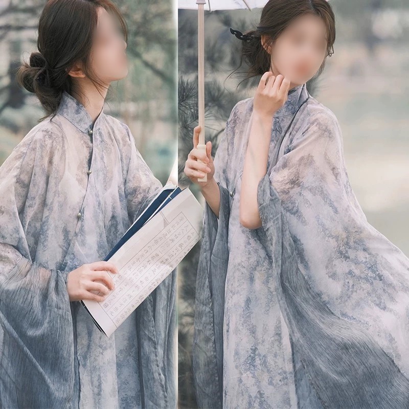 影楼新款复古新中式中国风优雅仙气清冷感少女秋季个人写真摄影服