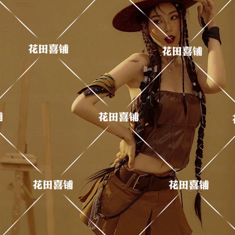西部牛仔欧美范杂志风辣妹写真服性感个性日韩拍摄摄影主题艺术照