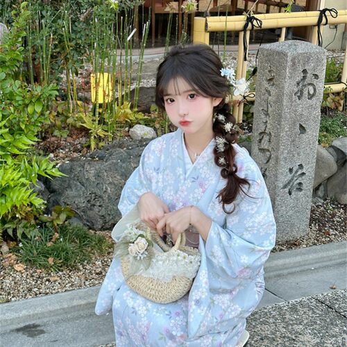 和服女新款传统日系和风改良覆古日式神明浴衣少女写真艺术照摄影