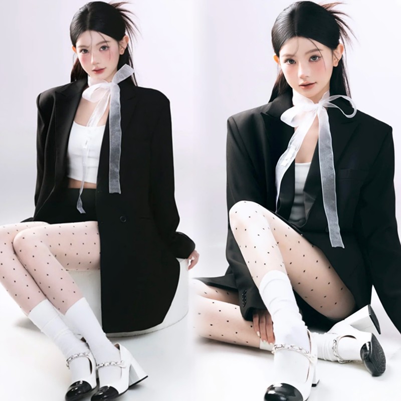 韩系简约高级感学院风少女西装影楼新款个人形象气质肖像摄影服装