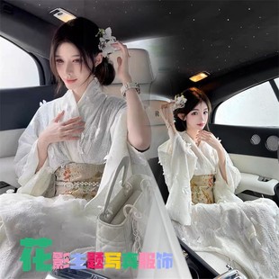 和服影楼正装改良新款蕾丝大正唯美温柔写真氛围黑道千金少女摄影