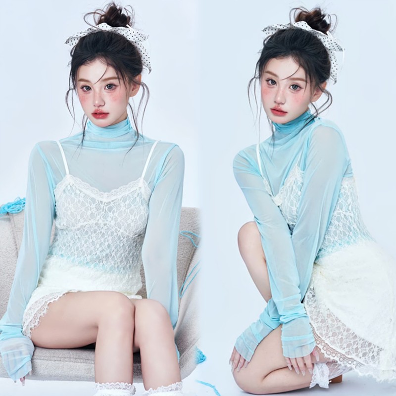 早春影楼新款拍照主题韩系清透元气少女个人肖像艺术照摄影服装