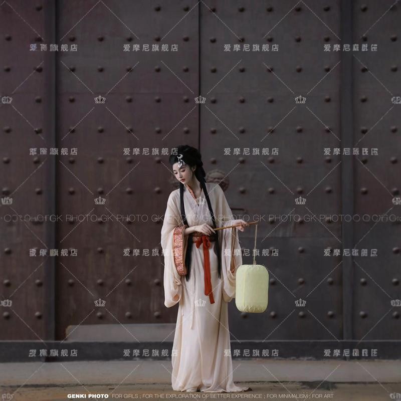照相馆新款战国袍汉服传统宫廷交领直裾中国风国潮古装摄影拍照服