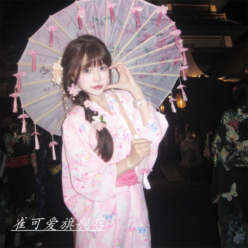影楼和服女正装新款蕾丝和服大正浪漫温柔粉色千金万圣节摄影服装