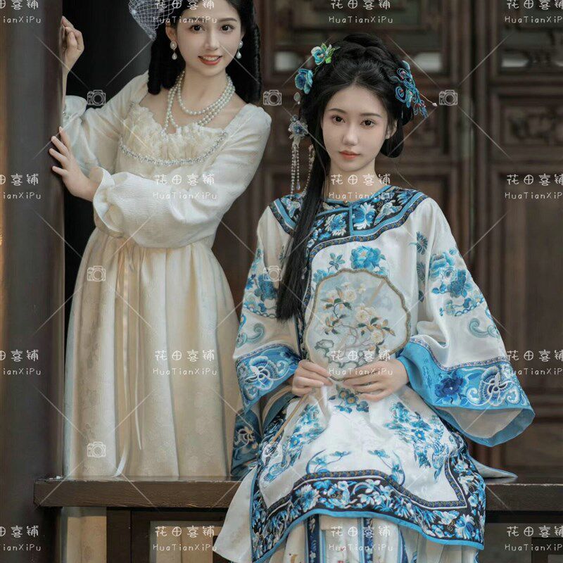 新款影楼主题留洋大小姐与清汉女民国风复古旅拍外景写真拍照服装