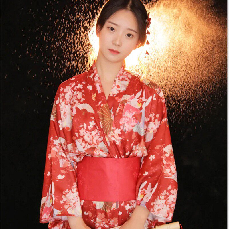 新款服饰闺蜜服装主题拍摄服装改良式和服风传统唯美神明少女和服