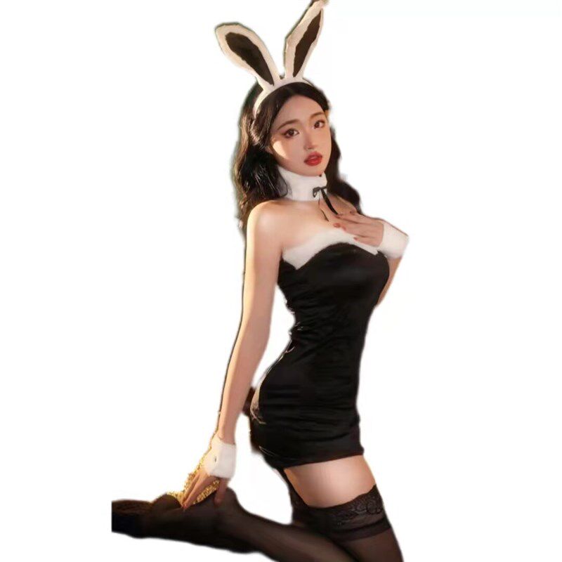 2023影楼新年款圣诞写真主题服装兔女郎少女私房艺术照夜店演出服