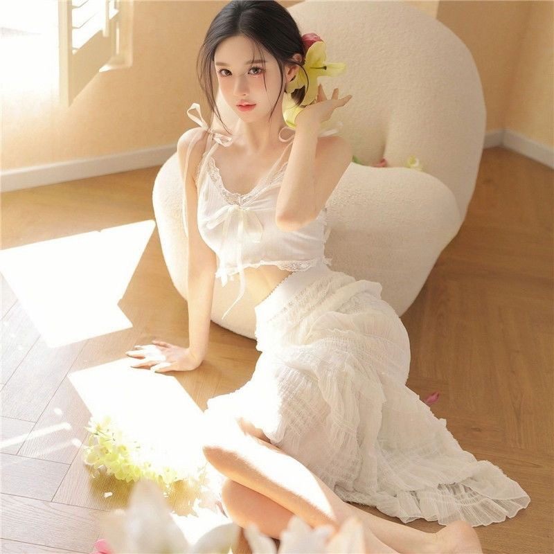 法式影楼新款小清新吊带连衣裙蕾丝纯欲风内搭摄影服夏女V领上衣,男装,其他民族服装,淘宝优惠券,粉丝福利购,淘宝优惠卷