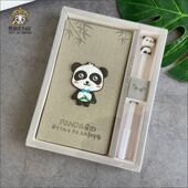大熊猫手账本礼盒笔记本套装 本子文具成都基地文创周边纪念品礼物