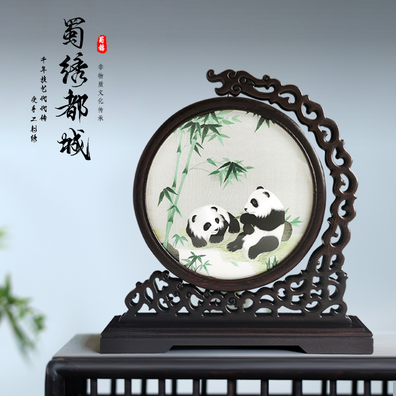 成都蜀绣绣娘纯手工制作工艺品