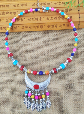 异域风情额头链民族风复古波西米亚眉心坠额饰旅拍丽江藏族项圈女