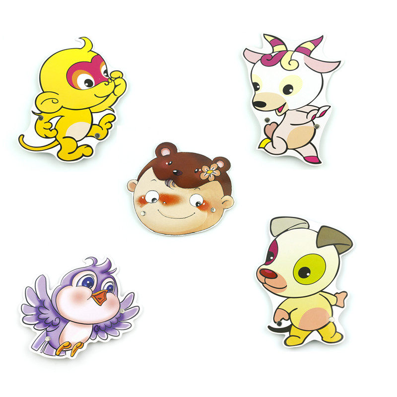 动物金色的房子头饰纸质舞台演出动物装扮幼儿园表演童话故事道具