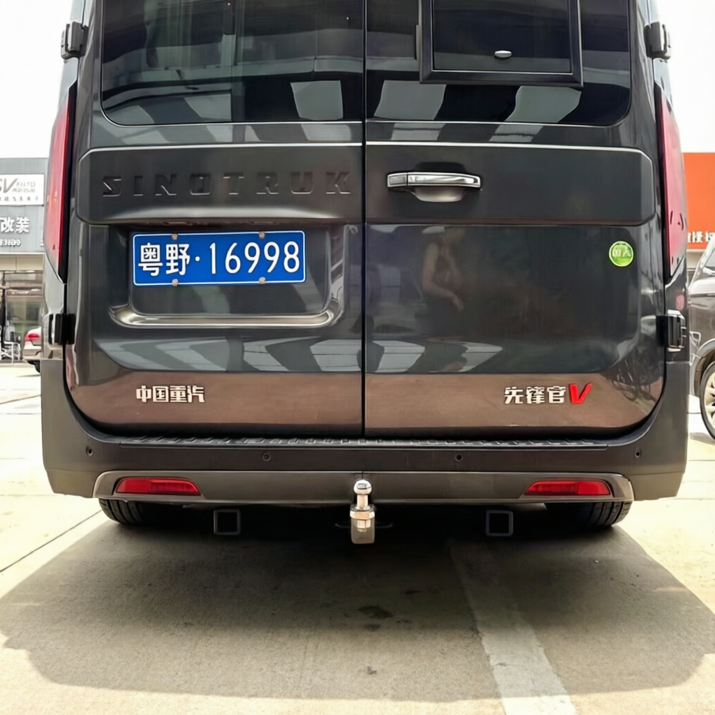 重汽先锋官V适用加装方口拖车杠 后挂拓展自行车摩托车架改装拖钩