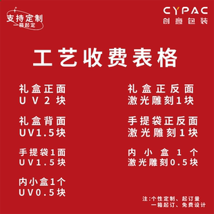 礼盒包装个性定制工艺彩色UV或激光雕刻免费设计版面