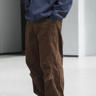 LABSTORE 美式复古风灯芯绒休闲裤男宽松直筒长裤伞兵裤