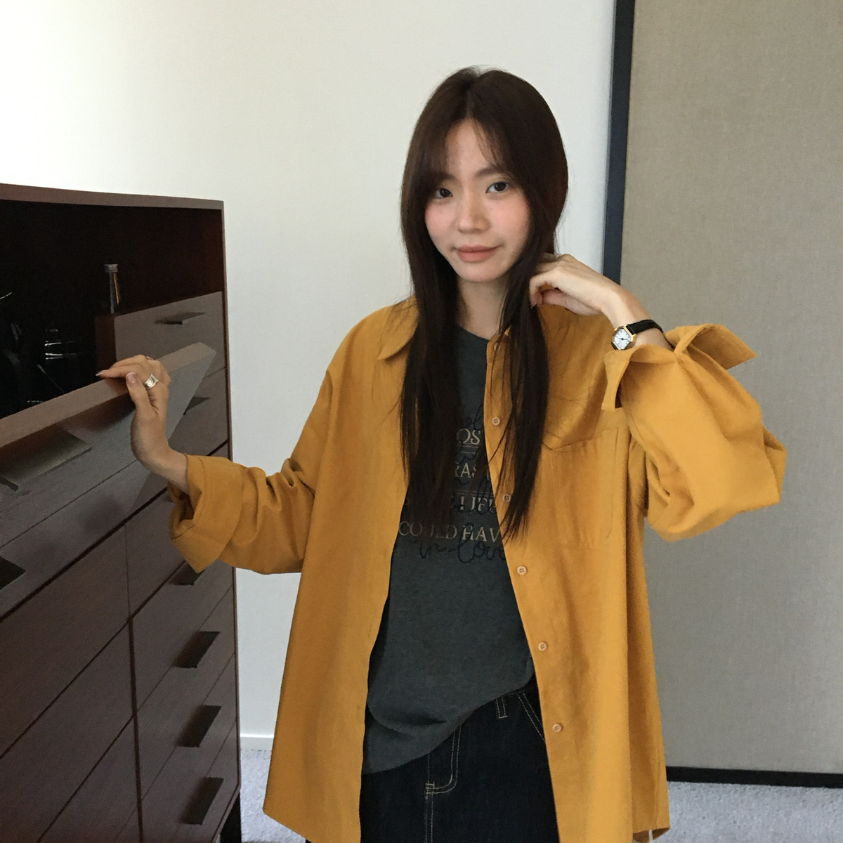 KITTIN-rush爆款韩标EverDay｜经典纯色简约洗水绒棉休闲衬衫E881