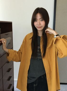 KITTIN-rush爆款韩标EverDay｜经典纯色简约洗水绒棉休闲衬衫E881