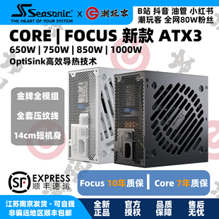 【潮玩客】 海韵FOCUS CORE GX650 GX750 GX850 GX1000 V4电源