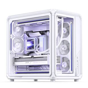 乔思伯 JONSBO X400 PRO 白色 ATX铝制海景房机箱铝合金电竞框架