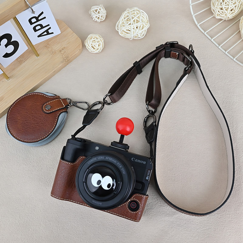 适用佳能新款R50V专用相机包皮套保护套佳能R50v底座半套配件外壳