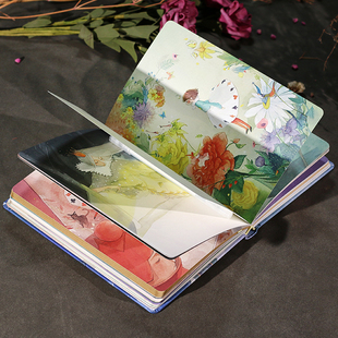 爱丽丝手帐本日记本复古可爱全彩页笔记本创意高颜值插画彩页本