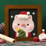 BIABIA羊毛毡戳戳乐diy材料包情侣手工圣诞节礼物玩偶相框装饰画