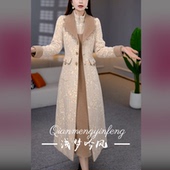 DBF 5XL 加厚夹棉轻奢翻领气质两件套装 连衣裙 25B518MJ 新款