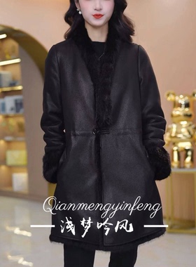 加绒加厚【双面穿】优雅气质时尚大气收腰显瘦外套M-4XL-29346