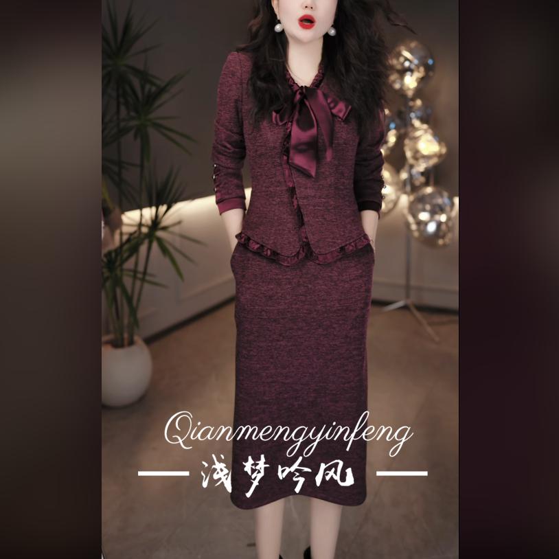 冬季加厚小香风显瘦保暖连衣裙