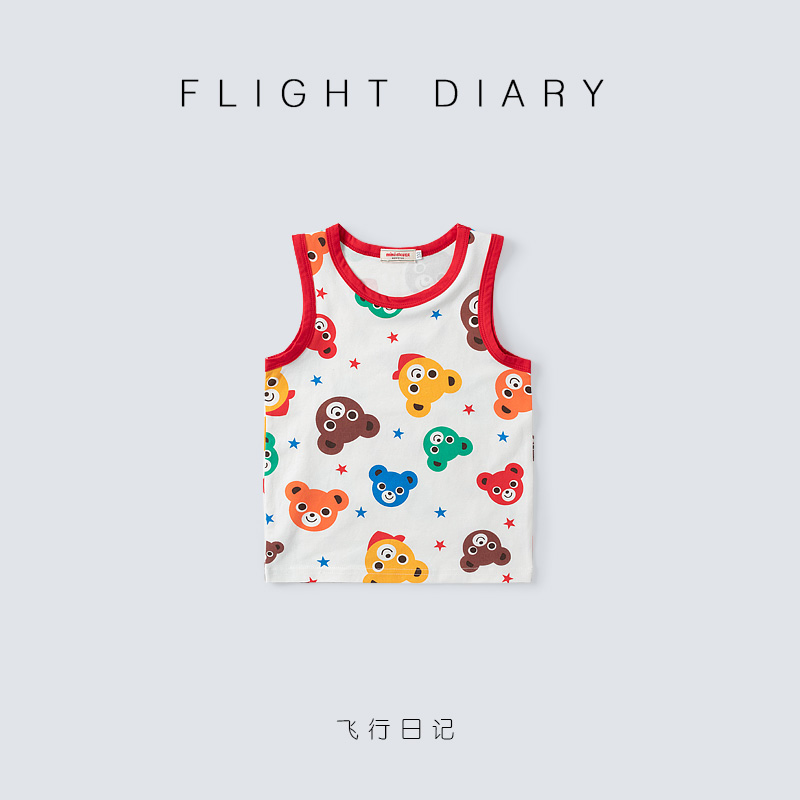 MIKI纯棉弹力无感印花小背心