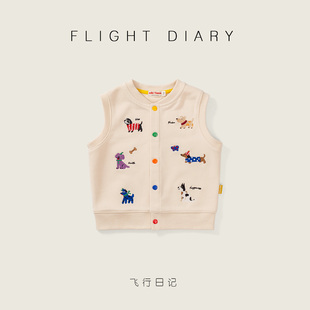 新款宝宝马甲纯棉春秋季儿童外穿背心坎肩男童女童马夹洋气外穿a