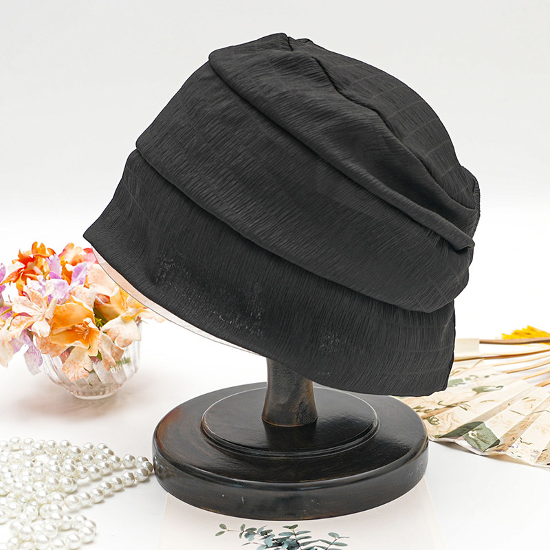 塌塌帽【云丝络】遮白发女香云纱春季新款桑蚕丝真丝遮阳防晒帽子