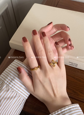 S335焦糖色枫叶棕红色老钱风2025年指甲油免烤快干持久水性可撕拉