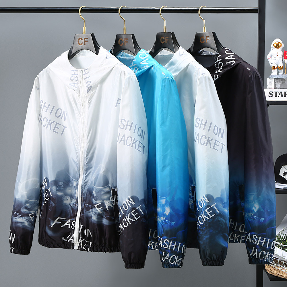 情侣款防晒档风宽松夏季渐变色