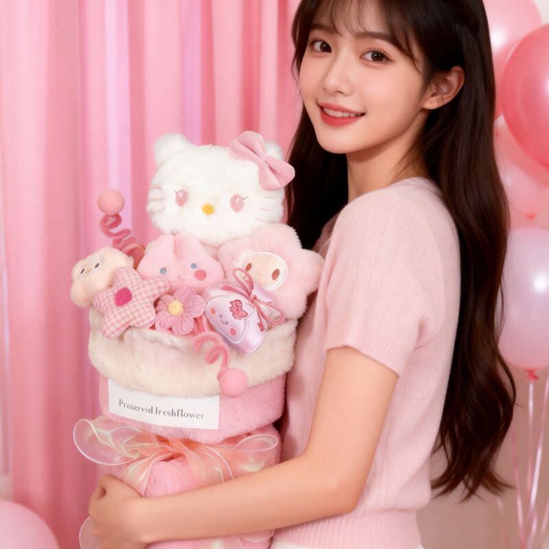 hellokitty凯蒂猫卡通玩偶花束生日礼物送女友闺蜜女生毕业礼盒